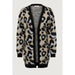 Leopard print cardigan with black trim and open front by Jacqueline De Yong