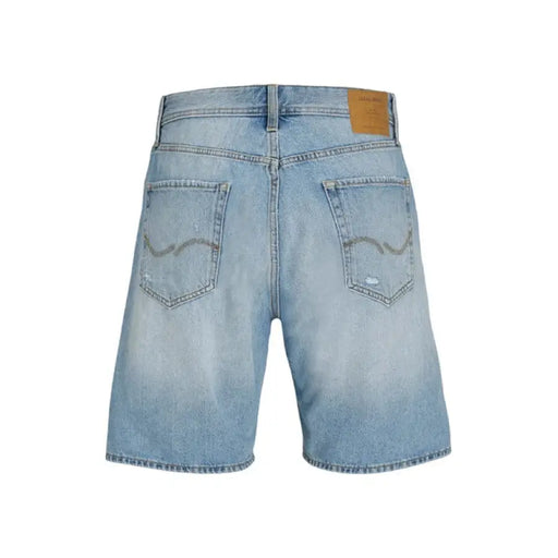 Light blue denim shorts by Jack & Jones featuring back pockets and a leather brand patch