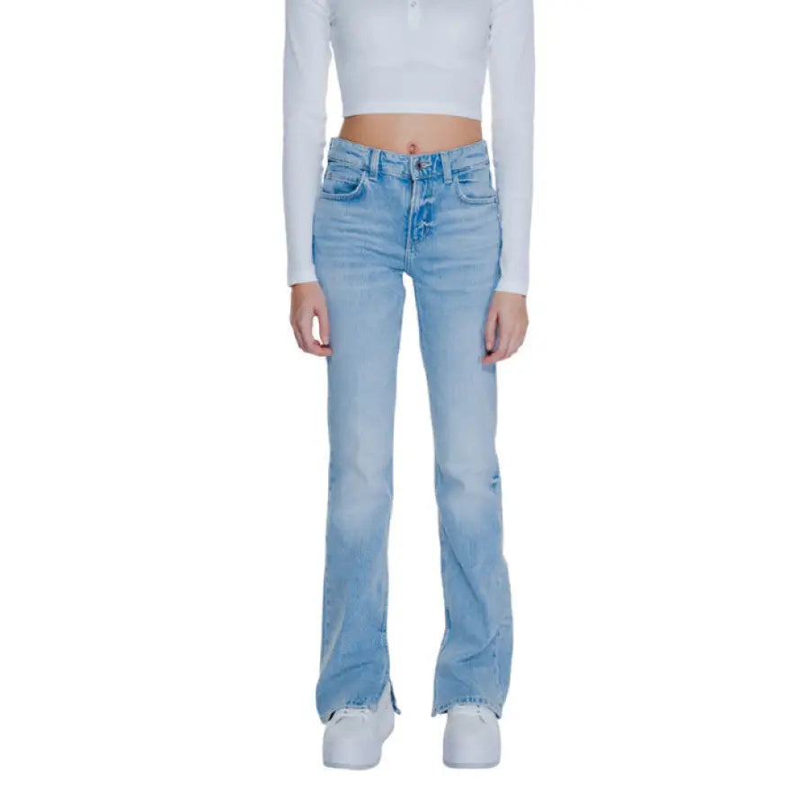Light blue high waist flared jeans, Guess - Women’s Jeans by Guess