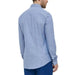 Back view of Calvin Klein Men Shirt - Light blue long-sleeved dress shirt