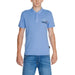 Light blue Napapijri Men Polo shirt with small logo on chest