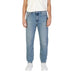 Light blue tapered leg denim jeans by Calvin Klein for men, made of 100% cotton