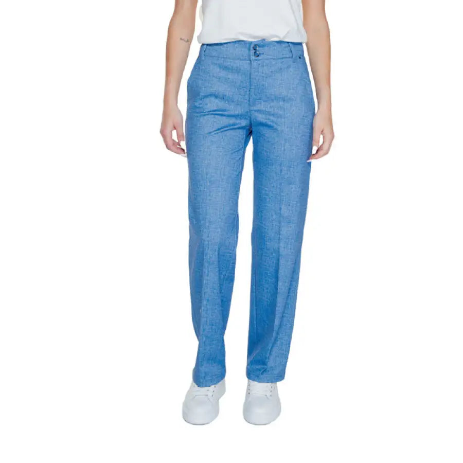 Light blue straight-leg trousers from Street One Women’s Collection