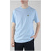 Light blue Lyle & Scott men’s t-shirt with small yellow chest logo