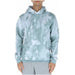 Light blue tie-dye hooded sweatshirt with logo for Adidas Men Sweatshirts