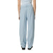 Light blue wide-leg high-waist trousers with back pockets by Only - Only Women Trousers