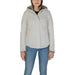 Light gray hooded winter jacket with zippered pockets from Suns Women Jacket