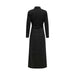 Long black wool coat with belt and button-front closure from Only Women Dress