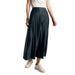 Long pleated dark gray skirt paired with white sneakers from Street One Women Skirt