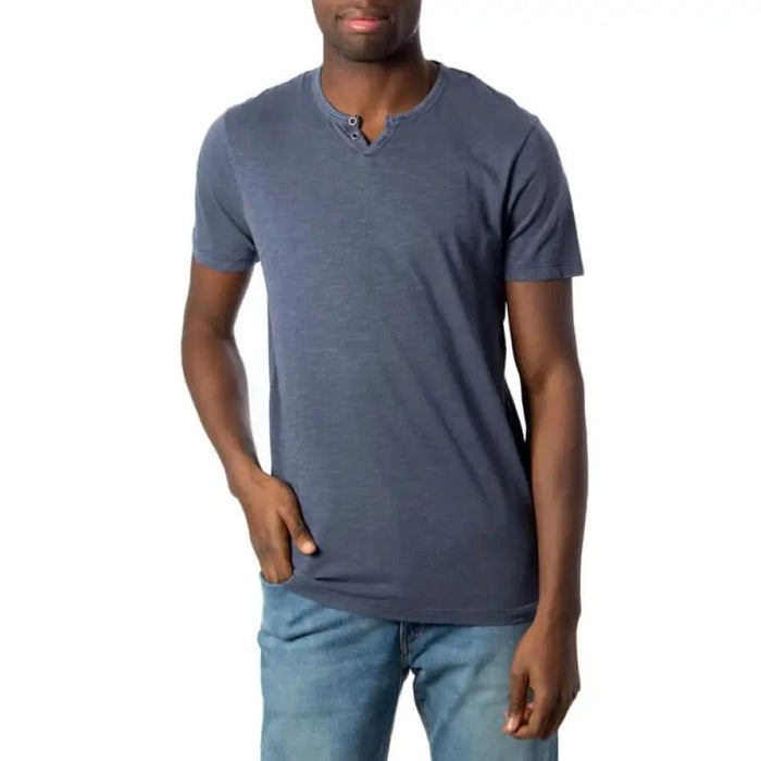 Jack & Jones - Men T-Shirt - blue / XS - Clothing T-shirts