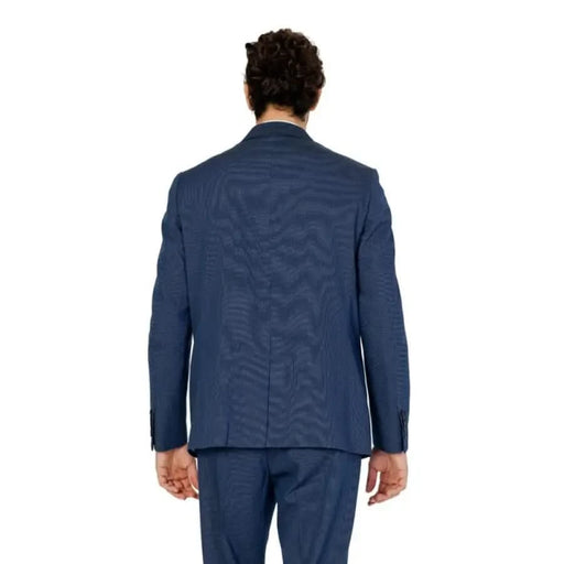 Antony Morato Men Blazer featuring a man in a blue suit