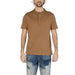 Urban style: Hamaki-ho Men’s brown polo shirt