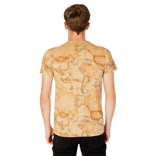 Alviero Martini Prima Classe Men’s T-Shirt featuring unique map print design