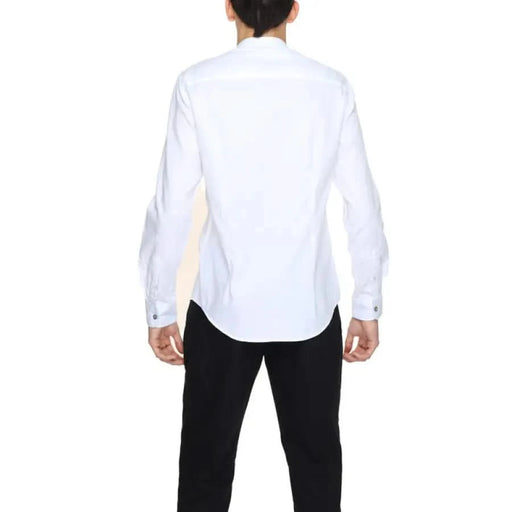 Gianni Lupo - stylish man in white shirt and black pants from Gianni Lupo Men Shirt collection