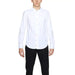 Gianni Lupo fashion - man in white Gianni Lupo shirt and black pants