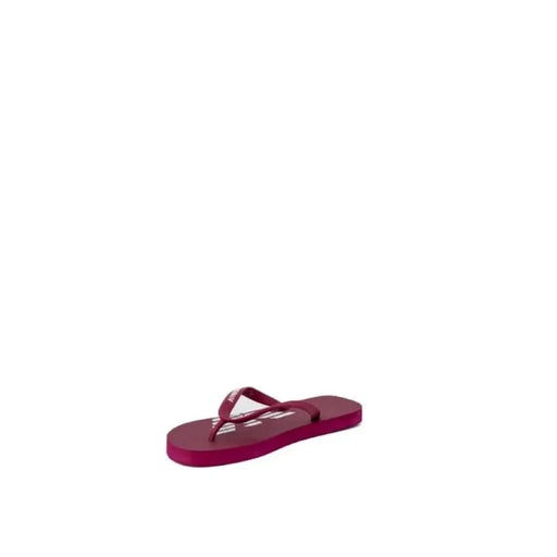 Maroon flip-flop sandal with a thin strap by Emporio Armani Underwear for women