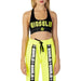 Gioselin women top in neon yellow, spring summer product with round neck composition