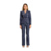 Navy blue double-breasted pantsuit with flared trousers by Rinascimento Women Blazer