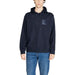 Navy blue hooded sweatshirt with geometric logo for Armani Exchange Men Sweatshirts