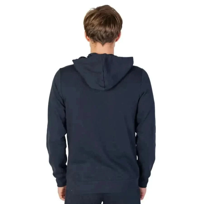 Navy blue hooded sweatshirt from Emporio Armani Men Sweatshirts, rear view