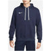 Navy blue Nike Men Hooded Sweatshirt with white swoosh logo and front pockets