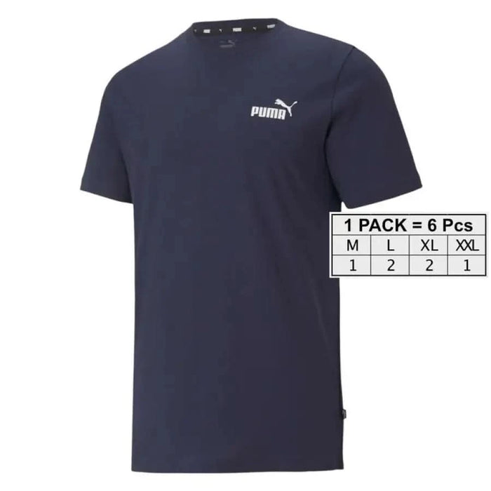 Navy blue Puma t-shirt with white logo on the chest - Puma Men T-Shirt