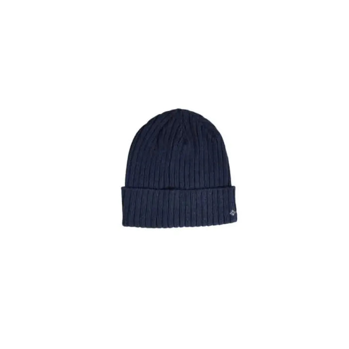 Navy blue ribbed knit winter beanie from Columbia Men Cap for cold weather comfort