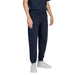 Navy blue Armani Exchange men joggers with elastic cuffs at ankles for stylish comfort