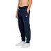 Navy blue sweatpants featuring an eagle logo on the thigh by Emporio Armani