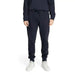 Navy blue Napapijri Men Trousers featuring elastic cuffs at the ankles