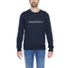 Navy blue Emporio Armani men sweatshirt with ‘EMPORIO ARMANI’ printed in bold on the front