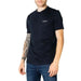 Navy blue Armani Exchange men’s t-shirt with small chest text