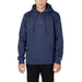 Navy blue Tommy Hilfiger hoodie sweatshirt with front pocket and drawstring hood