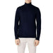 Navy blue turtleneck sweater with long sleeves from Diktat Men Knitwear collection