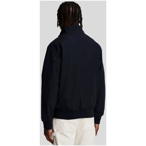 Navy blue turtleneck jacket with ribbed cuffs and hem from Lyle & Scott Men Blazer