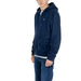 Navy blue zip-up hoodie with chest logo Tommy Hilfiger Men Sweatshirts