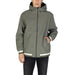 Olive green hooded jacket with reflective stripes and zipper from Replay Men’s collection