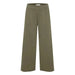 Olive green wide-leg trousers with high waistband - Ichi - Ichi Women Trousers