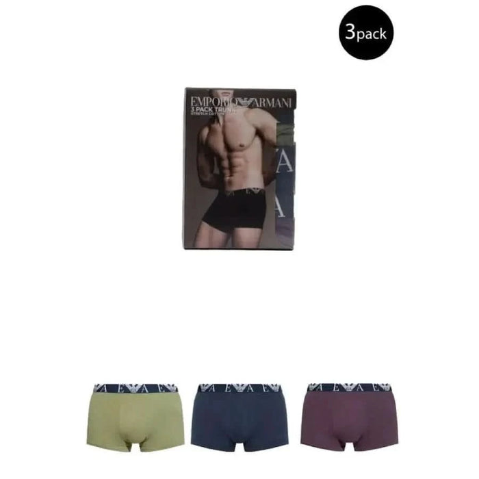 Emporio Armani men’s boxer briefs 3-pack in stylish packaging for comfortable wear