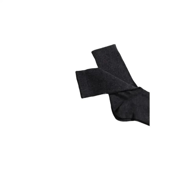 Pair of black knit socks folded together from Calvin Klein Jeans Men’s Underwear