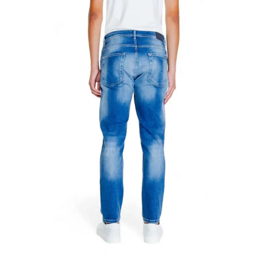 Blue denim jeans from the back view, Antony Morato Men Jeans product image