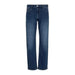 Blue straight-leg denim jeans from Armani Exchange for men, showcasing classic style