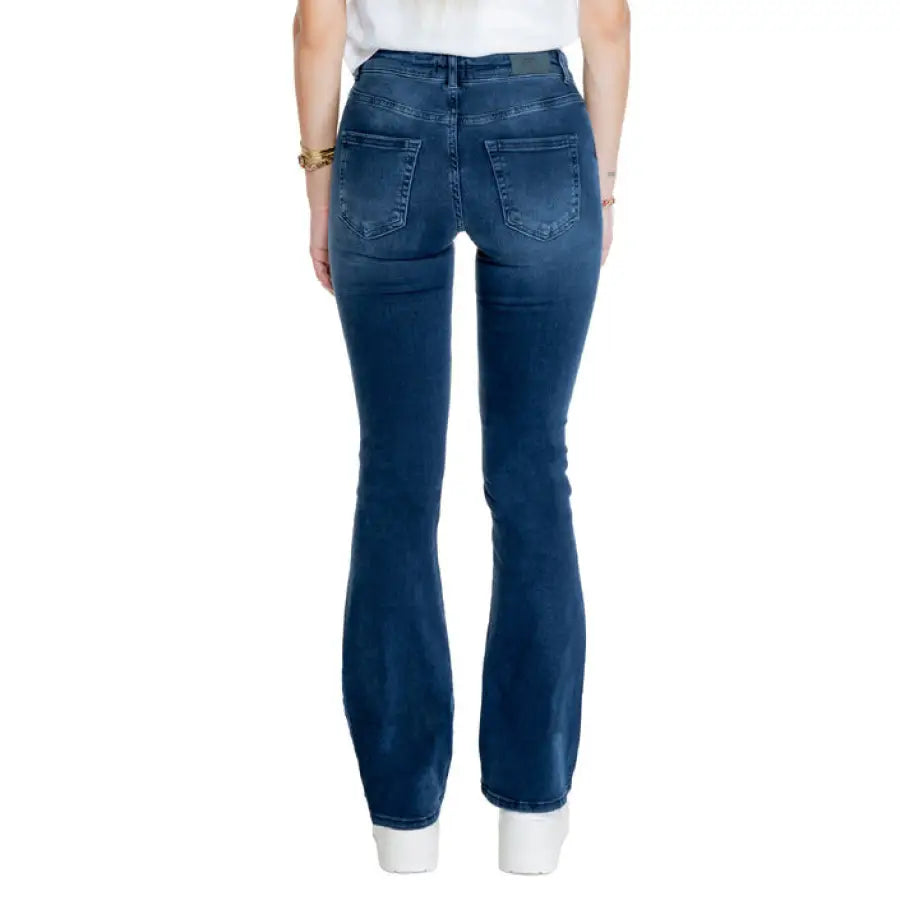 Blue flared jeans from Only - Only Women Jeans worn by a person