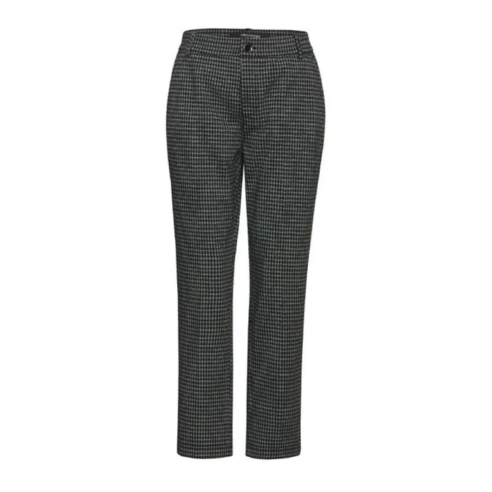 Dark gray checkered houndstooth trousers from Street One for women