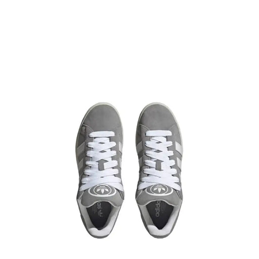 Gray and white Adidas Men Sneakers with laces viewed from above