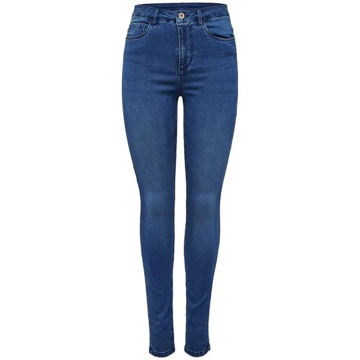 Pair of high-waisted skinny blue jeans from Only - Only Women Jeans collection