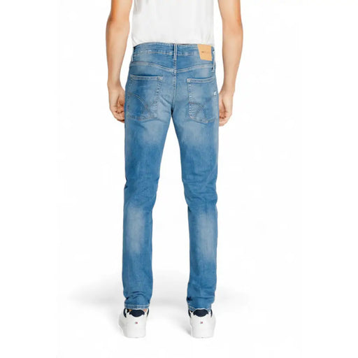 Light blue denim jeans from the back view by Gas - Gas Men Jeans