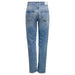 Pair of light blue denim straight-leg jeans with back pockets by Only Women Jeans