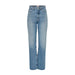 Light blue high-waisted straight-leg jeans from Only Women Jeans