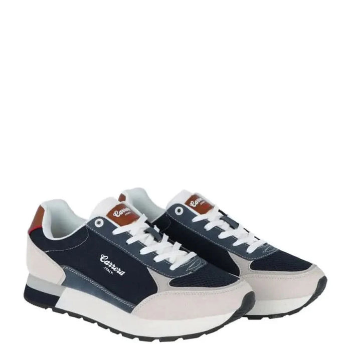 Carrera Men Sneakers with white sole and blue red detailing.